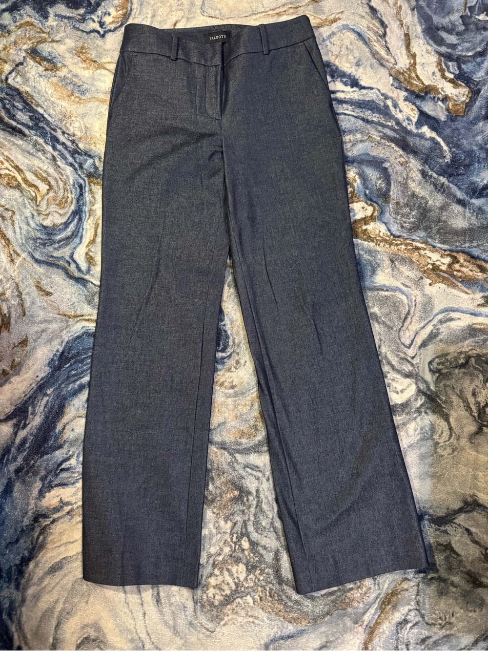 Talbots Charcoal Straight-Leg Dress Trousers